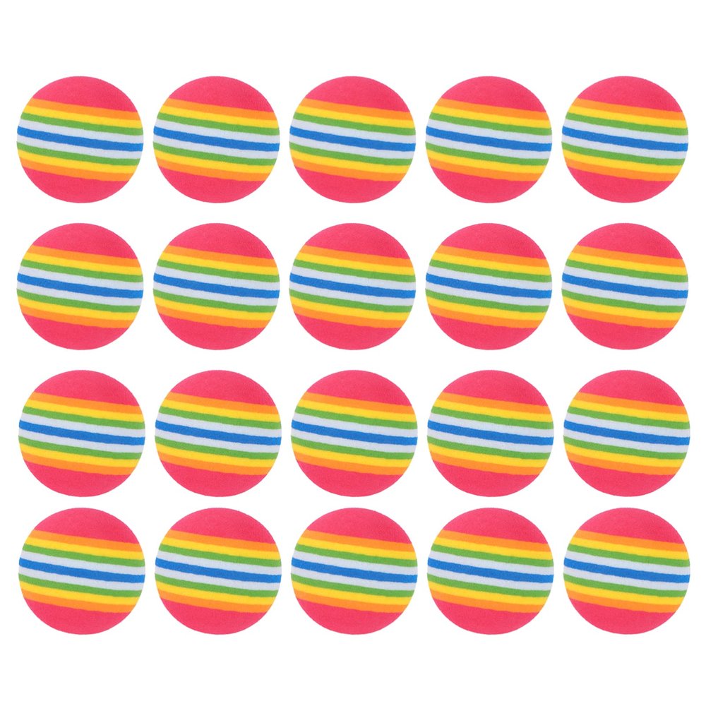 ibasenice 25pcs Rainbow Eva Training Indoor Practice for Safe Training Soft and Lightweight for Approach Shot Drills Bright Color Design for Boys and Girls and Pets