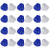 Chivao 24 Pcs Cheerleading Pom Poms, Metallic Foil Handle Cheer Squad Team Spirited Fun for Party, Sports Dance Cheer, 30 Grams Weight Each(Blue, White) view 1