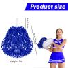Chivao 24 Pcs Cheerleading Pom Poms, Metallic Foil Handle Cheer Squad Team Spirited Fun for Party, Sports Dance Cheer, 30 Grams Weight Each(Blue, White) view 2