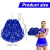 Chivao 24 Pcs Cheerleading Pom Poms, Metallic Foil Handle Cheer Squad Team Spirited Fun for Party, Sports Dance Cheer, 30 Grams Weight Each(Blue) view 2
