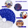 Chivao 24 Pcs Cheerleading Pom Poms, Metallic Foil Handle Cheer Squad Team Spirited Fun for Party, Sports Dance Cheer, 30 Grams Weight Each(Blue) view 4