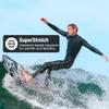 Ho Stevie! Mens Surfing Wetsuit - Chest Zip Fullsuit - Warm Superstretch 3/2mm or 4/3mm Neoprene w/GBS Seams (Black 3/2mm, XS (Extra Small)) view 3