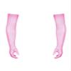 Moily Mens Ultral Thin Long Full Finger Gloves See Through Seamless Pantyhose Mittens Pink One Size view 2