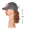 FantaLook Medium Brown Wavy 80s Mullet Hat Wig with Mustache for 4th of July Party and Halloween view 4