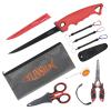 YLINSHA Fishing Tool Kit Fillet Knife Fishing 8pack Including Fishing Knife Fishing Scissors Fishing Pliers Saltwater Fish Measuring Ruler,Anti-Lost Lanyard Waterproof Storage BagTackle Accessory Kit view 1