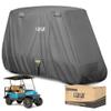 10L0L 2/4/4+2 Passenger Golf Cart Cover Upgrade Extended Roof, 600D Waterproof Snowproof Windproof Sunproof Durable Full Golf Cart Covers for Yamaha,EZGO,Club Car and Other view 1