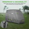 10L0L 2/4/4+2 Passenger Golf Cart Cover Upgrade Extended Roof, 600D Waterproof Snowproof Windproof Sunproof Durable Full Golf Cart Covers for Yamaha,EZGO,Club Car and Other view 4