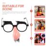 GANAZONO Disguise Moustache Glasses with Big Nose Fake Nose Eyebrow Eyewear Party Eyeglass Cosplay Party Dress Up Props for Halloween Party Supplies view 4