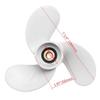Luxuypon Auzan 7 1/4 X 6 Marine Outboard Propeller Fit For Yamaha 2.5-3HP 6L5-45943-00-EL White Propeller 9 Spline Tooth Aluminium Alloy view 2