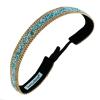 Sweaty Bands Womens Girls Headband - Non-Slip Velvet-Lined Sparkly Hairband - Bling Jewel Junkie Blue 7/8-Inch view 1