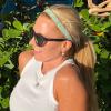 Sweaty Bands Womens Girls Headband - Non-Slip Velvet-Lined Sparkly Hairband - Bling Jewel Junkie Blue 7/8-Inch view 3