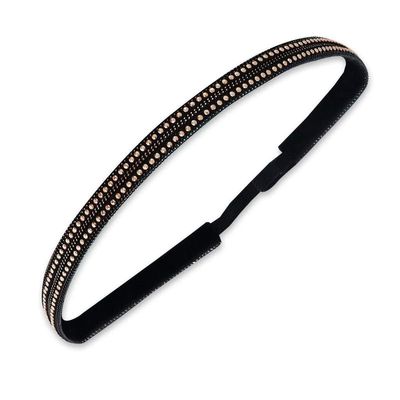 Sweaty Bands Womens Girls Headband - Non-Slip Velvet-Lined Sparkly Hairband - Bling I'm a Stud 3/8-Inch