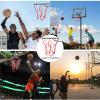 Yyiwhmy Basketball Net Replacement Heavy Duty,Resin Material, Anti-Rust Use Indoor Outdoor Standard 12-Ring Basketball HoopRed White  view 2
