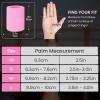 Amrta Gymnastics Grips Wristbands Sets for Girls Youth Kids 2 Pair Palm Protection Equipment with Wrist Support, Gymnastic Bar Grip Gloves Set Weightlifting Sports Workout (XS, Pink-Black) view 4