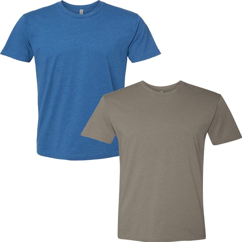 Next Level Mens Premium Fitted CVC Crew Tee (2 Pack)