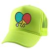 ALLNTRENDS Ping Pong Embroidered Trucker Hat Summer Vacation Graphic Cap (Neon) view 1