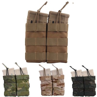 Hunting Airsoft Modular Open Top Double Magazine Pouch for 5.56 (Multicam Arid)
