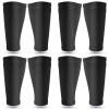 Hicarer Soccer Shin Guards Sleeves 4 Pairs Flexible Soccer Shin Guard Leg Performance Support Polyester Soccer Shin Guard Sleeve Holder with Pocket for Soccer Sport (Black, M) view 1