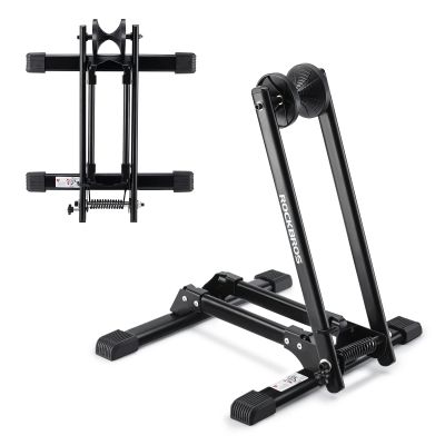 ROCKBROS Foldable Bike Stand Floor Bike Parking Stand Bicycle Rack for 20"-29" Mountain Road Indoor Outdoor Garage Storage