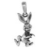 1 1/8 inch Sterling Silver Dancing Rabbit Necklace Diamond-Cut Oxidized finish 24 inch BX_15 view 1