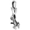 1 1/8 inch Sterling Silver Dancing Rabbit Necklace Diamond-Cut Oxidized finish 24 inch BX_15 view 2