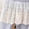 Alvivi Baby Girls Leggings with Floral Lace Mesh Skirt Toddler Fake Two-Piece Footless Tights Pants Grey 4-5 Years view 4