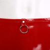ACSUSS Women's Shiny Metallic Booty Shorts High Waist Belted Zipper Briefs Rave Dance Bottom 6# Red Large view 4