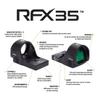 Viridian RFX35 1x22 Micro Green Dot, RMR Mounting Pattern, Featuring Instant-ON (RFX35 Black) view 4