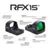 Viridian RFX15 1x17 Micro Green Dot, Shield Mounting Pattern, Featuring Instant-ON (RFX15 Black) view 4