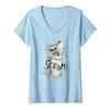 Womens Sesame Street Oscar The Grouch Scram! V-Neck T-Shirt view 1