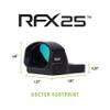 Viridian RFX25 Green Dot Reflex Sight, 3 MOA, Docter/FastFire/Venom Mounting, Handgun Sight with Aluminum Housing, Featuring Instant-On, Black view 3