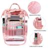 Heavy Duty Clear Backpack for Men Women, School Bag Bookbag PVC Plastic Transparent Backpacks for Boys Girls (Rose Gold) view 2