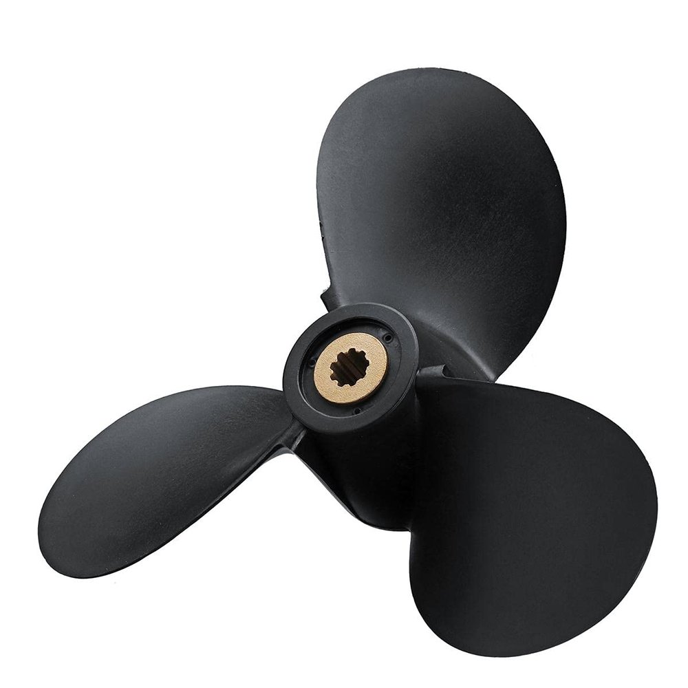 7 1/2 X 8 3 Blades Marine Outboard Propeller Fit For Yamaha Mariner 4HP-6HP Plastic Metal Black Boat Propellers 6E0-45941-01-EL