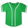babyhealthy Kids Baseball Jersey Button Down Hip Hop Personalized Sport T Shirts Tops for Boys Girls Green view 1