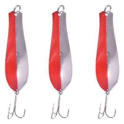 Doctor Spoons Orginal Fishing Lures Series - Made in USA - Saltwater & Freshwater - Eagle Claw Hook - Walleye, Bass, Northern, Pike, Salmon, Trout, Striper & More - Casting, Jigging, Trolling 3 Pack