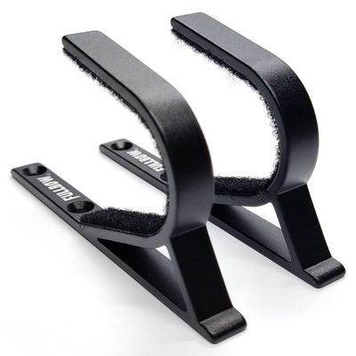 FULLBOW Gun Rack Wall Mount, Horizontal Gun Hooks for Wall, Durable Aluminum Shotgun Hangers/Holders for Storing Rifles, Shotguns, Bows and More Firearms (1 Pair)