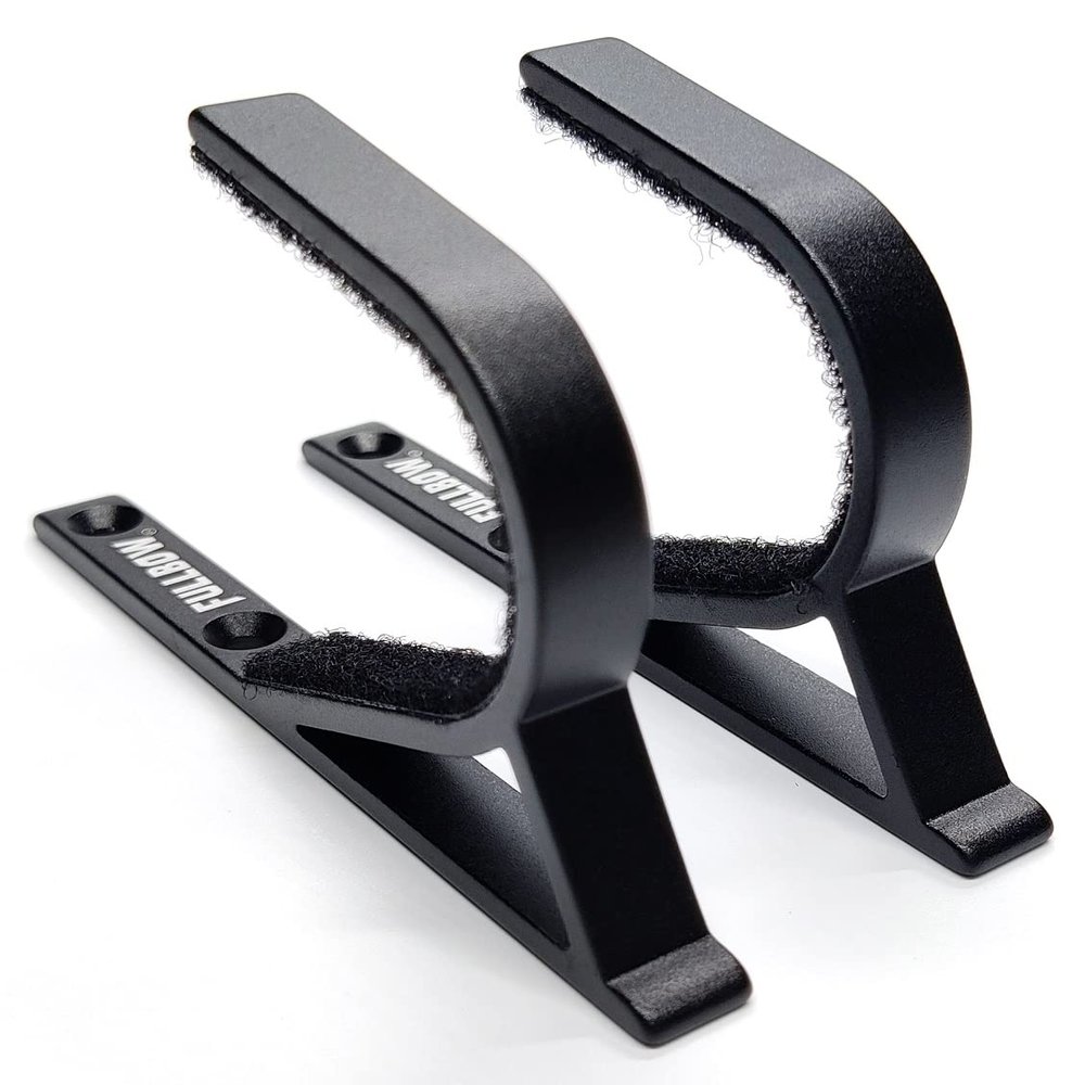 FULLBOW Gun Rack Wall Mount, Horizontal Gun Hooks for Wall, Durable Aluminum Shotgun Hangers/Holders for Storing Rifles, Shotguns, Bows and More Firearms (1 Pair)
