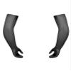 Fldy Mens Sexy Long Sleeve Mesh Gloves Mesh Gauntlets Versatile Armsleeve Sexy Lingerie Liturgy Mittens Black One Size view 1