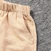 Moily Toddler Baby Boys Girls Casual Shorts Solid Color Cotton Linen Unisex Shorts with Pockets Bottoms Khaki 4-5 Years view 4