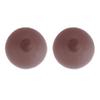 Aislor Women Nippleless Bra Sticker Covers Round Breast Petals,Silicone Nipple Covers Adhesive Invisible Pasties Brown S view 2
