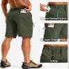 TACVASEN Mens 10" Cargo Shorts Hiking Shorts with Pockets Quick Dry Lightweight Golf Water Rsistant Workout Army Green view 3