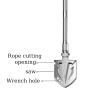 Survival Shovel Camping Tools Folding Portable Survival Gear Tactical Axe Multitool with Hard Carrying Case for Outdoor, Car Emergency, Camping Adventures view 4