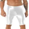 YiZYiF Men's Silky Mesh See Through Swim Trunks Compression Swim Shorts Jammers Underwear White Medium view 1