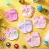 6 Pairs Newborn Baby Mittens No Scratch Gloves Infant Toddler Anti Scratch Essentials Unisex Cotton for 3-9 Months Girls Boys(Pink Series, Cute) view 3
