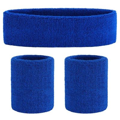 ONUPGO Grey Sweatband Set Sports Headband Wrist Striped Sweatbands Terry Cloth Wristband Athletic Exercise Basketball Wrist Sweatband and Headbands Moisture Wicking Sweat Absorbing Head Band