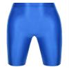 Hedmy Men's Glossy Yoga Shorts Stretchy High Waist Booty Shorts Boy Leg Outdoor Sports Tights Pants Blue X-Large view 3