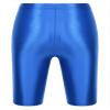 Hedmy Men's Glossy Yoga Shorts Stretchy High Waist Booty Shorts Boy Leg Outdoor Sports Tights Pants Blue X-Large view 4