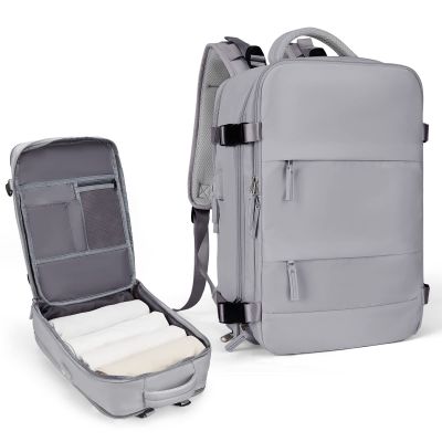 coowoz Travel Backpack For Women Men,Carry On Backpack,Hiking Backpack Waterproof Outdoor Sports Rucksack Casual Daypack Travel Essentials(Grey)
