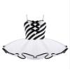 Fldy Kids Girls Halloween Christmas Dance Costumes Candy Cane Striped Tutu Dress Sleeveless Ballet Dancewear Black 10 Years view 1
