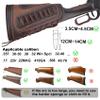 Genuine Leather Gun Shell Holder Buttstock, Canvas Recoil Pad Extension for Shotguns Rifles (Coffee(.357 .30-30 .38)) view 3